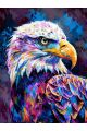 Алмазная мозаика на подрамнике «Орёл» 70x50 см, 50 цветов