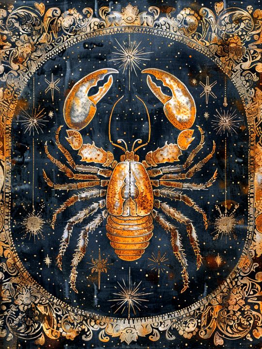 Алмазная мозаика без подрамника «Рак» 130x100 см, 50 цветов