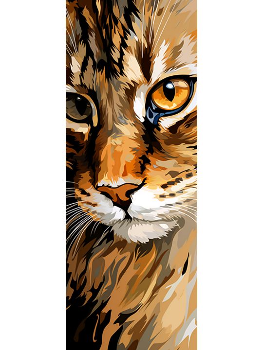 Алмазная мозаика без подрамника «Рыжик» 100x35 см, 50 цветов
