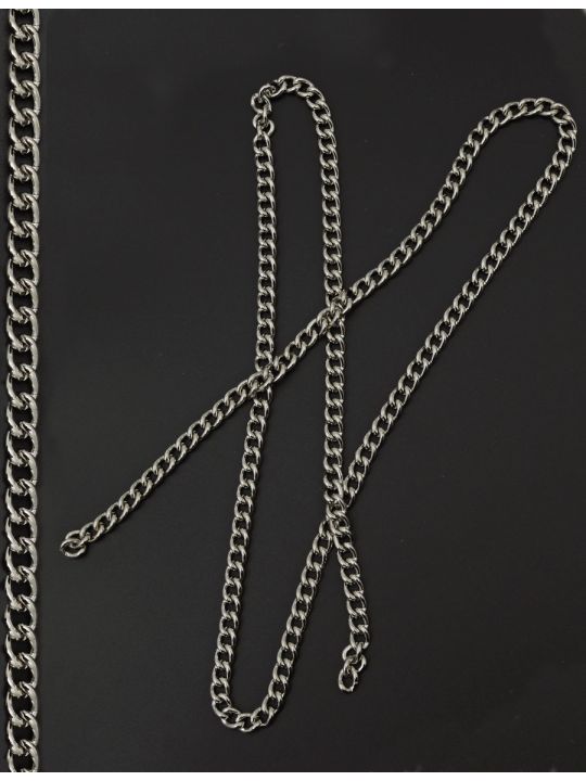 Цепочка декоративная 7 мм, цвет серебро, длина 1 метр