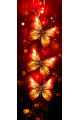 Алмазная мозаика без подрамника «Три бабочки» 100x35 см, 45 цветов