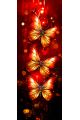 Алмазная мозаика на подрамнике «Три бабочки» 100x35 см, 45 цветов