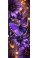 Алмазная мозаика без подрамника «Бабочка» 90x30 см, 50 цветов