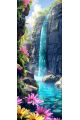 Алмазная мозаика на подрамнике «Водопад» 40x14 см, 40 цветов