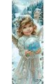 Алмазная мозаика без подрамника «Новогодний ангел» 70x24 см, 47 цветов