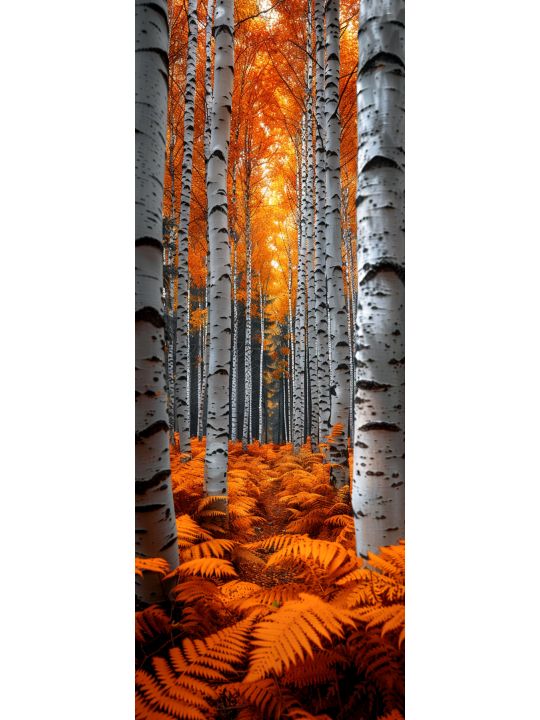 Алмазная мозаика на подрамнике «Березовая роща» 90x30 см, 48 цветов