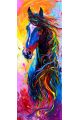 Алмазная мозаика без подрамника «Лошадь» 100x35 см, 50 цветов