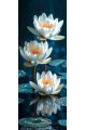 Алмазная мозаика без подрамника «Лотосы» 70x24 см, 49 цветов