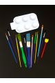 Кисти художественные «Painting Brushes» набор 12 кисточек и палитра