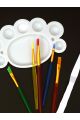 Кисти художественные «Paint Brushes» набор 5 кисточек, палитра и мастихин