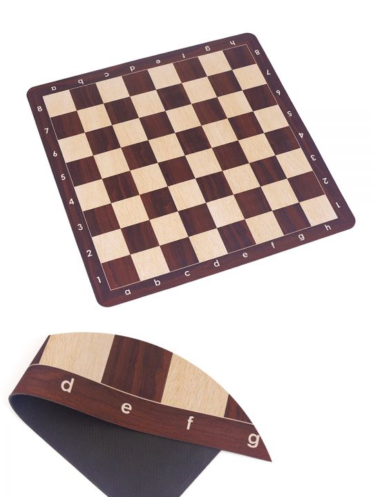 Шахматная доска «Турнирная» бордово-бежевая резина 51x51 см