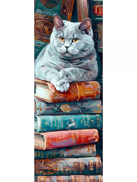Алмазная мозаика без подрамника «Кошки и собаки» 100x35 см, 41 цветов