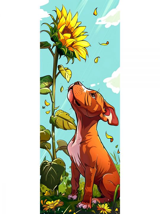 Алмазная мозаика без подрамника «Кошки и собаки» 100x35 см