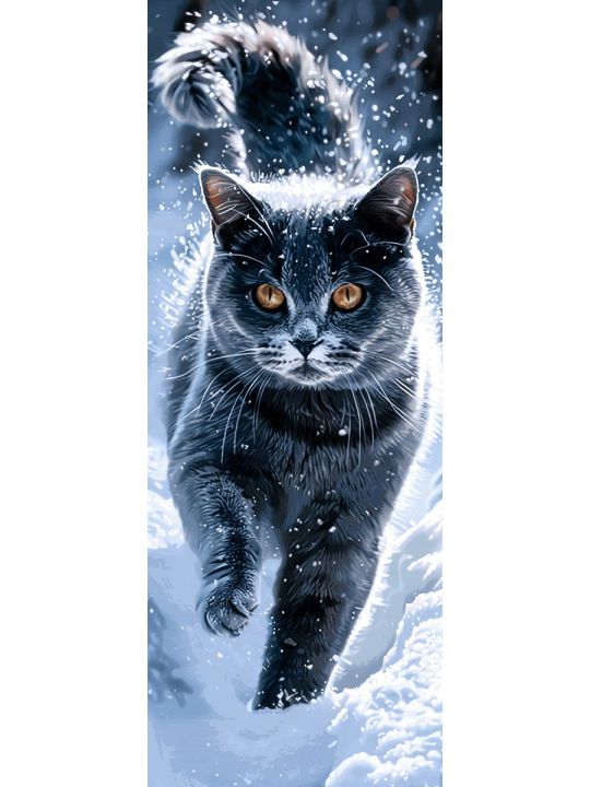 Алмазная мозаика без подрамника «Кошки и собаки» 100x35 см, 50 цветов