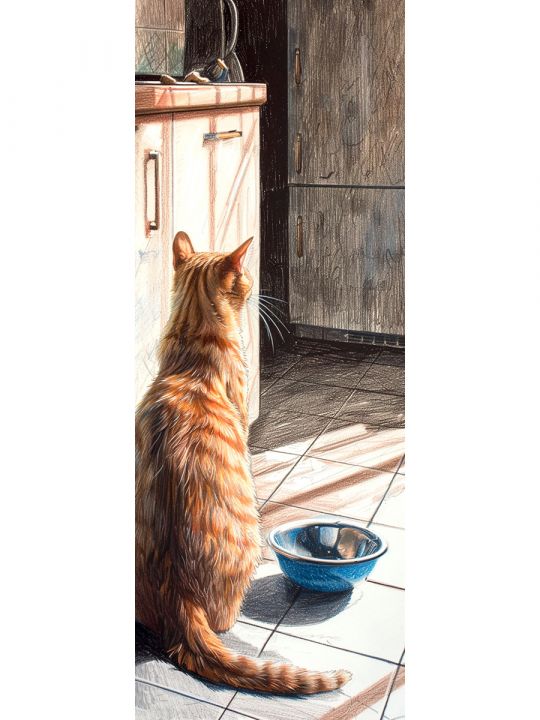 Алмазная мозаика без подрамника «Кошки и собаки» 50x17 см, 50 цветов