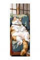 Алмазная мозаика на подрамнике «Кошки и собаки» 70x24 см, 50 цветов