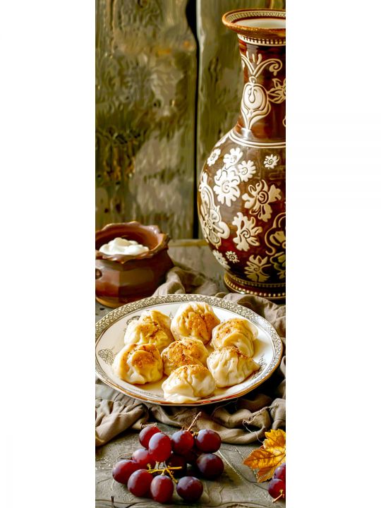 Алмазная мозаика без подрамника «Кухни мира» 100x35 см, 50 цветов