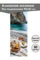 Алмазная мозаика без подрамника «Кухни мира» 90x30 см, 50 цветов