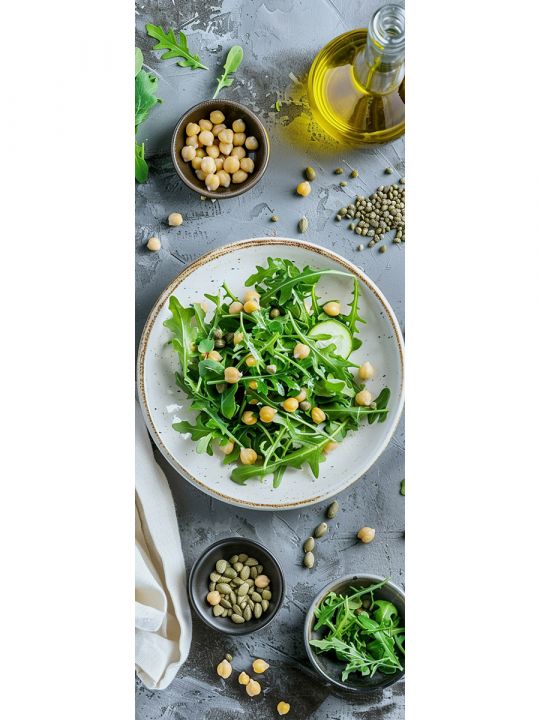 Алмазная мозаика без подрамника «Кухни мира» 70x24 см, 50 цветов