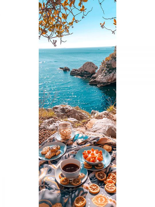 Алмазная мозаика без подрамника «Кухни мира» 50x17 см, 49 цветов