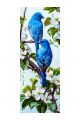 Алмазная мозаика без подрамника «Птицы» 100x35 см, 47 цветов