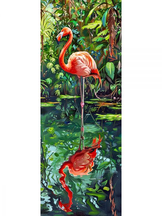Алмазная мозаика без подрамника «Птицы» 100x35 см, 50 цветов