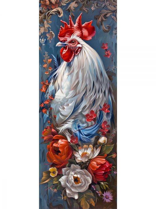 Алмазная мозаика без подрамника «Птицы» 100x35 см, 50 цветов