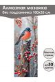 Алмазная мозаика без подрамника «Птицы» 100x35 см