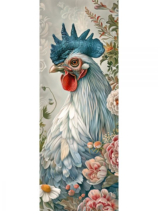 Алмазная мозаика без подрамника «Птицы» 100x35 см, 50 цветов