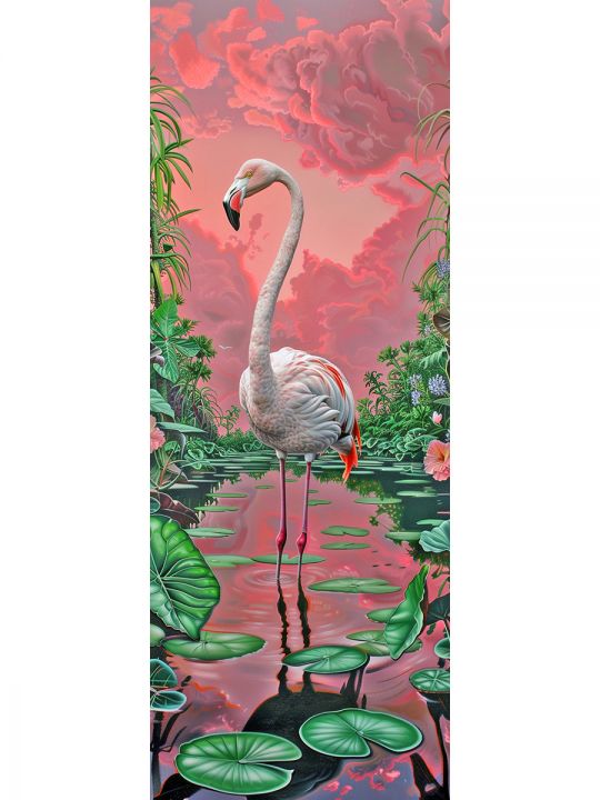 Алмазная мозаика без подрамника «Птицы» 100x35 см, 49 цветов