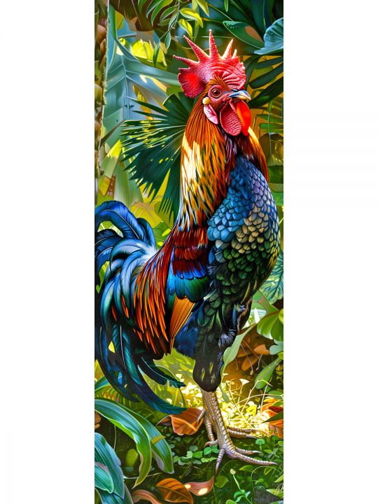 Алмазная мозаика без подрамника «Птицы» 100x35 см, 50 цветов