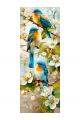 Алмазная мозаика без подрамника «Птицы» 40x14 см, 40 цветов