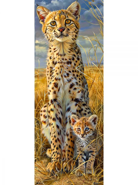 Алмазная мозаика без подрамника «Сафари» 100x35 см, 49 цветов