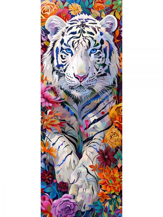 Алмазная мозаика без подрамника «Саванна» 100x35 см, 50 цветов