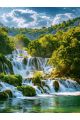 Алмазная мозаика без подрамника «Водопад» 25x20 см, 40 цветов