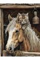 Алмазная мозаика без подрамника «Друзья» 25x20 см, 40 цветов