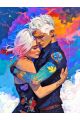 Алмазная мозаика без подрамника «Любовь» 25x20 см