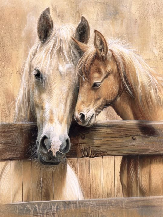 Алмазная мозаика без подрамника «Друзья» 25x20 см