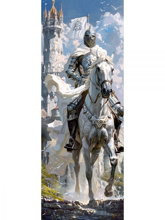 Алмазная мозаика без подрамника «Лошади» 100x35 см, 45 цветов