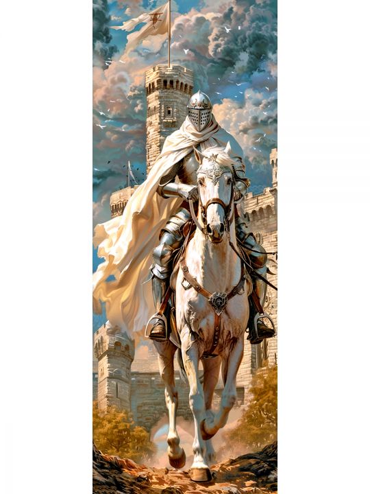 Алмазная мозаика без подрамника «Лошади» 100x35 см, 42 цветов