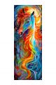 Алмазная мозаика без подрамника «Лошади» 100x35 см