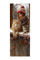 Алмазная мозаика без подрамника «Коты и собаки» 100x35 см, 50 цветов