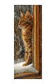 Алмазная мозаика без подрамника «Коты и собаки» 100x35 см