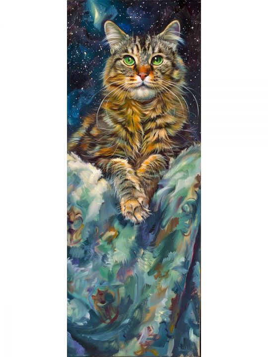 Алмазная мозаика без подрамника «Коты и собаки» 100x35 см