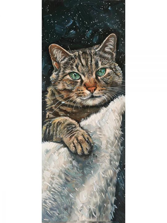 Алмазная мозаика без подрамника «Коты и собаки» 100x35 см