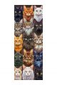 Алмазная мозаика без подрамника «Коты и собаки» 100x35 см