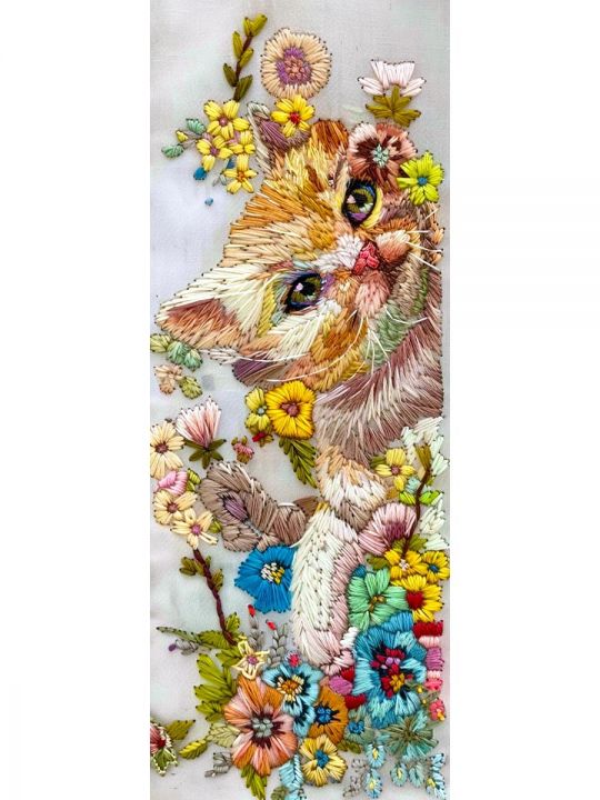 Алмазная мозаика без подрамника «Коты и собаки» 100x35 см