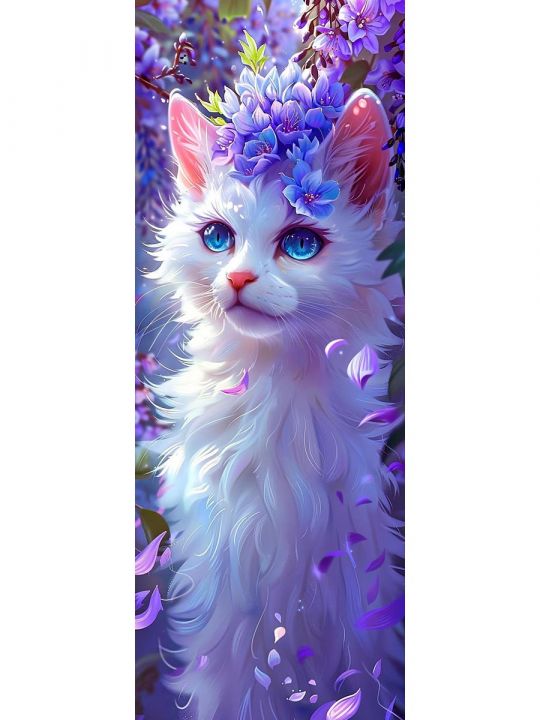 Алмазная мозаика без подрамника «Коты и собаки» 50x17 см