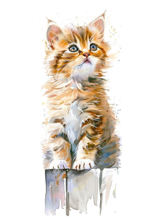 Алмазная мозаика без подрамника «Коты и собаки» 50x17 см, 48 цветов