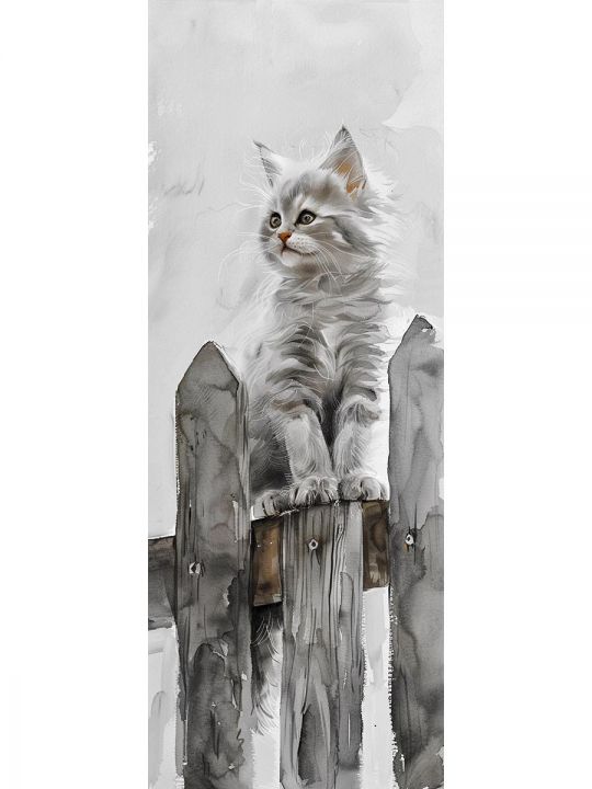 Алмазная мозаика на подрамнике «Коты и собаки» 70x24 см